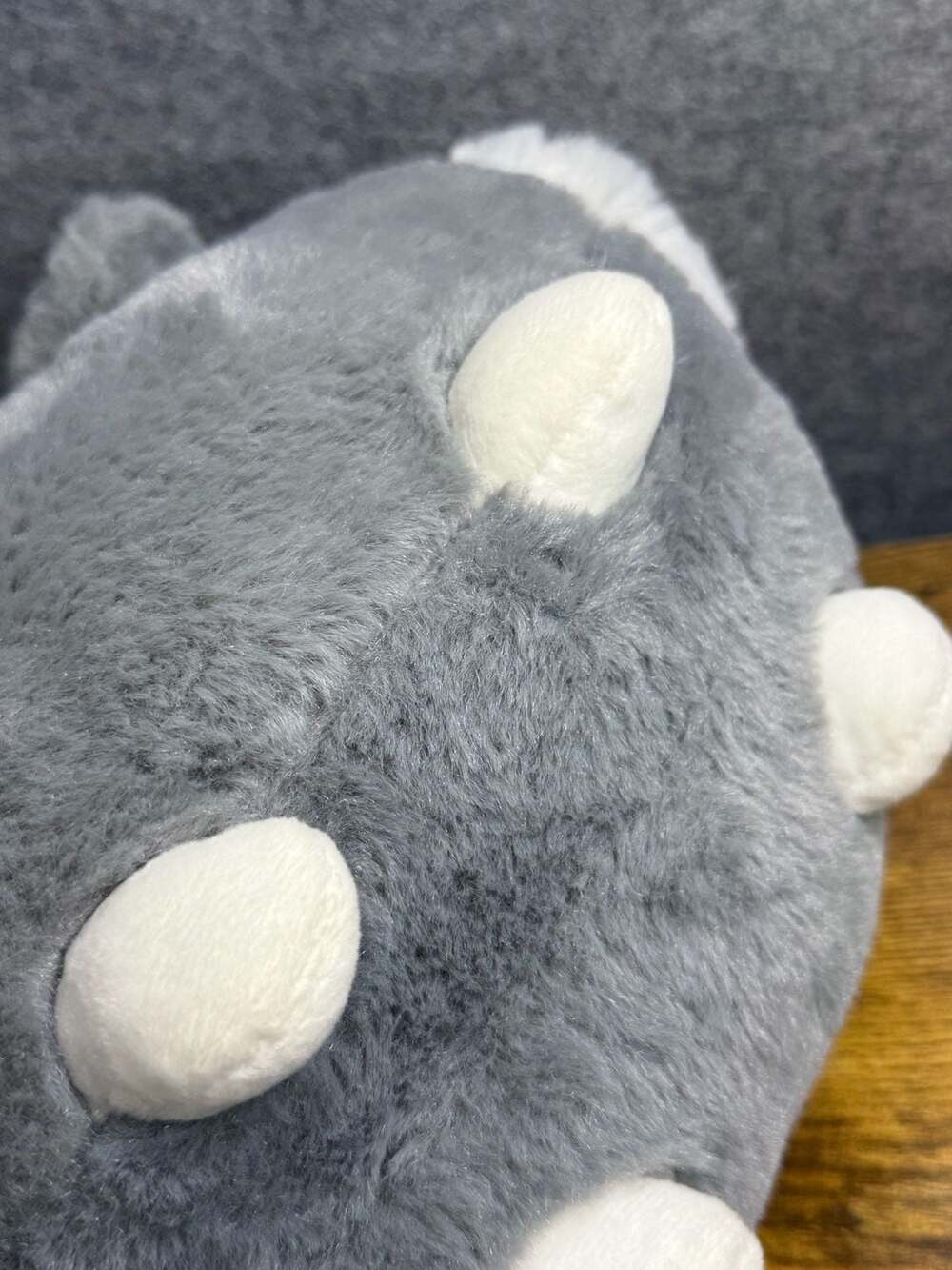 Kellytoy Chubby Dog Gray Schnauzer Plush Stuffed Animal - Picture 3 of 4
